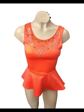 Charlotte Russe Neon Coral Sleeveless Top